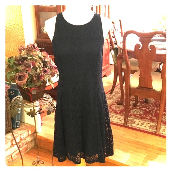 Hollister Dresses & Skirts - •NWT• Hollister Navy Blue Lace Dress